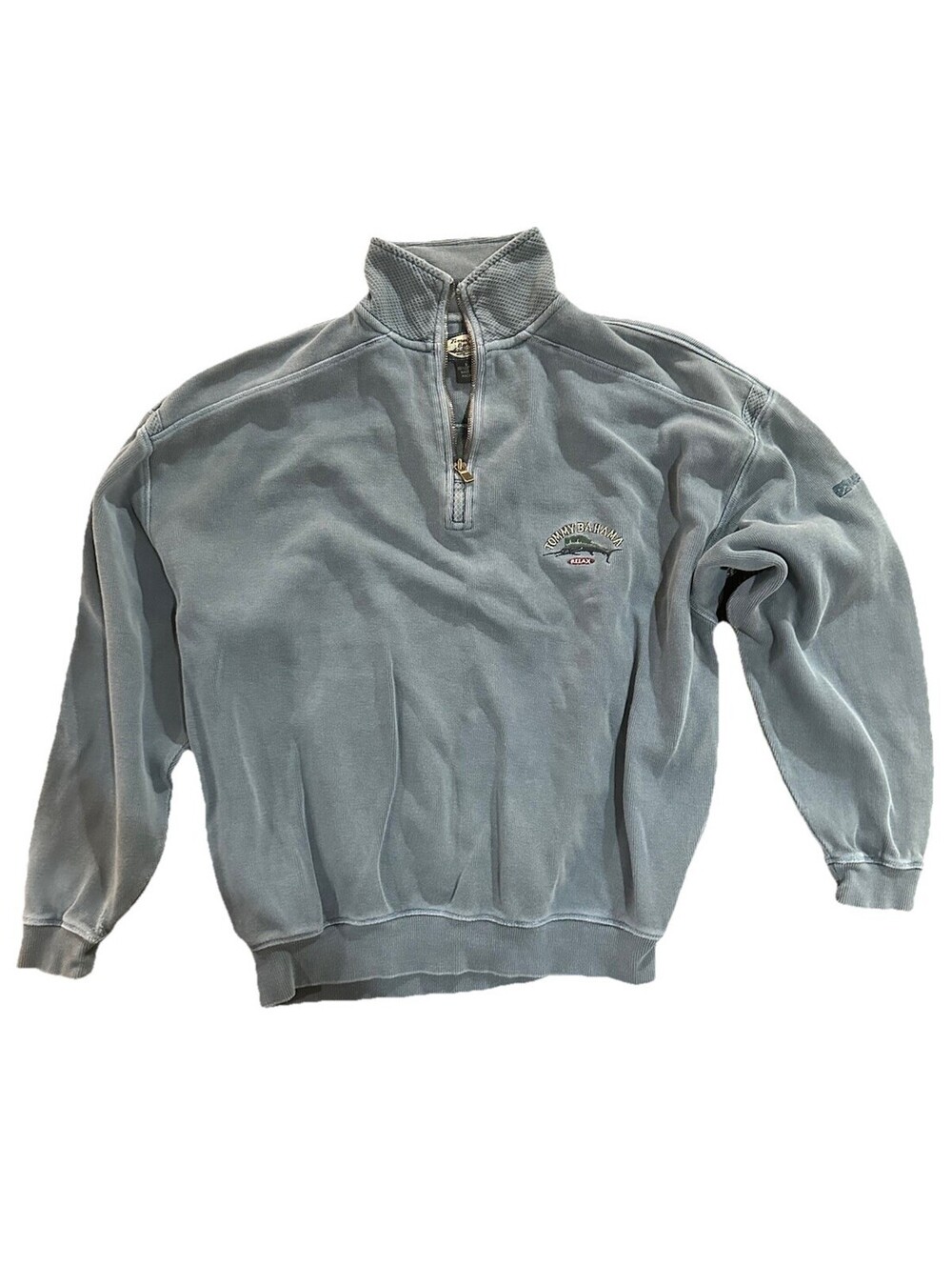 VTG Tommy Bahama Quarter Zip Sweatshirt Mens S Marlin Relax Pullover Magellan